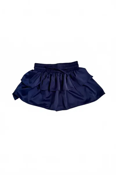 Theme Kids' Girls Willow Satin Skort In Navy In Blue