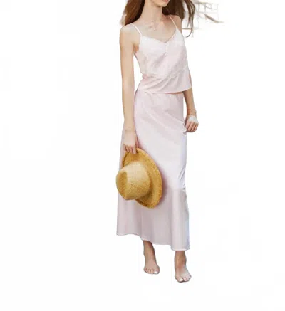Theme Kids' Joey Pastel Satin Maxi Skirt In Dusty Rose In Multi