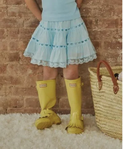 Theme Kids Sofia Mini Skirt In Pastel Blue In Multi