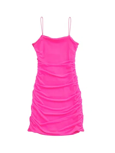 Theme Girl's The Davie Dress In Neon Pink