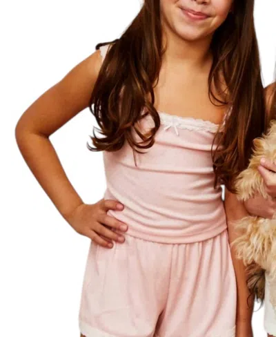 Theme Kids' Lizzie Pointelle Tank In Heart Pink In Multi
