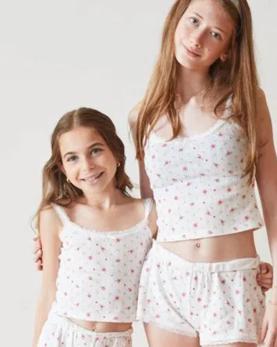 Theme Kids' Lizzie Rose Pointelle Tank In White