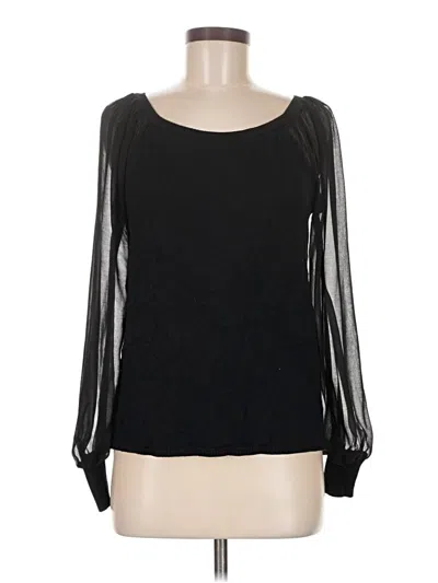 Pre-owned Theme Long Sleeve Blouse In Black