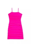 Theme Kids'  Noemi Neon Pink Mesh Removable Straps Dress
