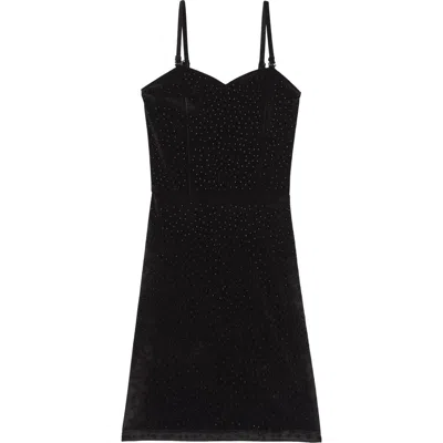 Theme Kids'  Serena Black Velour Studs Dress