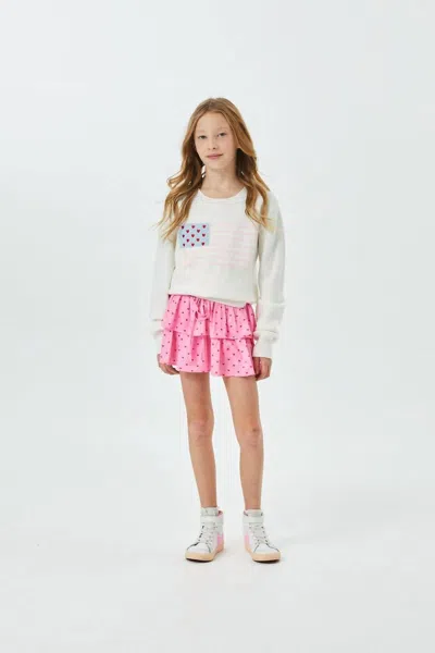 Theme Kids' Tiegan American Flag Sweater In White