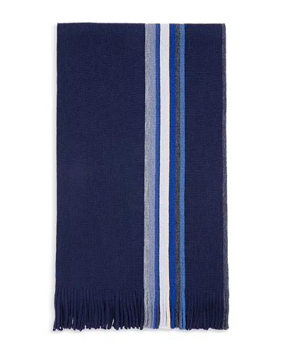 The Men's Store At Bloomingdale's Asymmetric Stripe Scarf - Exclusive In True Navy