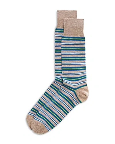 The Men's Store At Bloomingdale's Bloom Striped Crew Socks - 100% Exclusive In Taupe