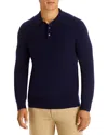 The Men's Store At Bloomingdale's Cashmere Three Button Polo Sweater In Navy Blue