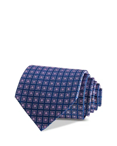 The Men's Store At Bloomingdale's Classic Geo Square Necktie - Exclusive In Navy/pink