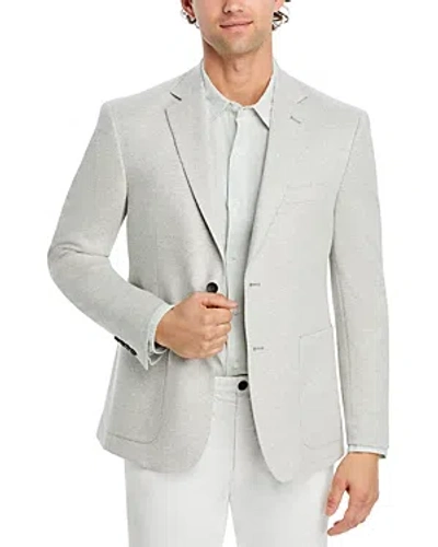 The Men's Store At Bloomingdale's Cotton & Linen Blend Jersey Soft-construction Regular Fit Sport Co In Light Grey