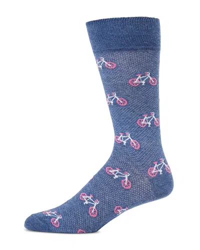 The Men's Store At Bloomingdale's Cotton & Nylon Bike Pique Socks - Exclusive In Denim