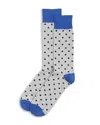 The Men's Store At Bloomingdale's Dot Crew Socks - Exclusive In Medium Grey