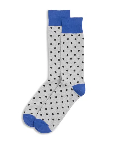 The Men's Store At Bloomingdale's Dot Crew Socks - Exclusive In Medium Grey