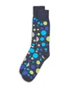 The Men's Store At Bloomingdale's Dot Crew Socks - Exclusive In Navy