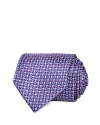 The Men's Store At Bloomingdale's Geometric Print Silk Classic Tie - 100% Exclusive In Purple