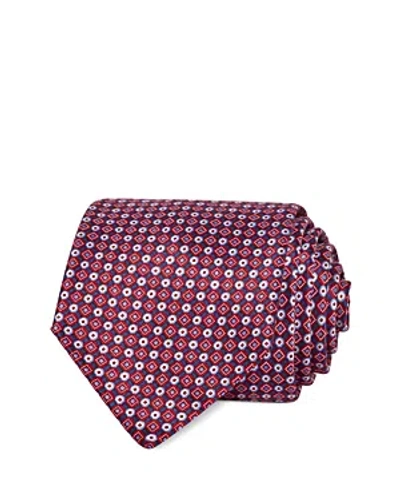 The Men's Store At Bloomingdale's Geometric Print Silk Classic Tie - 100% Exclusive In Red