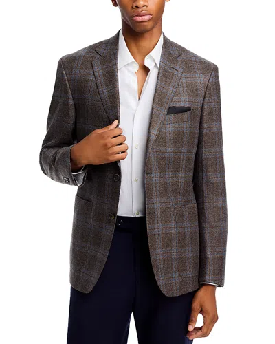 The Men's Store At Bloomingdale's Loro Piana Fabric Wool & Silk Plaid Regular Fit Sport Coat - Exclu In Light Brown/ Blue