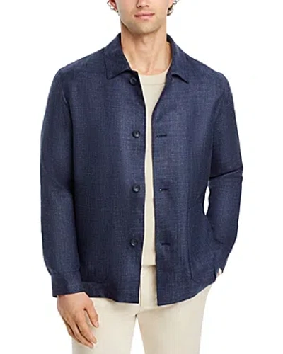 The Men's Store At Bloomingdale's Melange Twill Chore Jacket - 100% Exclusive In Navy