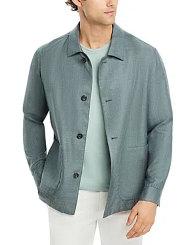 The Men's Store At Bloomingdale's Melange Twill Chore Jacket - 100% Exclusive In Sage Green