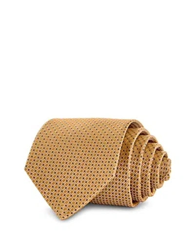 The Men's Store At Bloomingdale's Micro Check Grid Silk Classic Tie - 100% Exclusive In Yellow