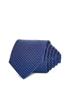 The Men's Store At Bloomingdale's Micro Check Grid Silk Classic Tie - 100% Exclusive In Navy/blue