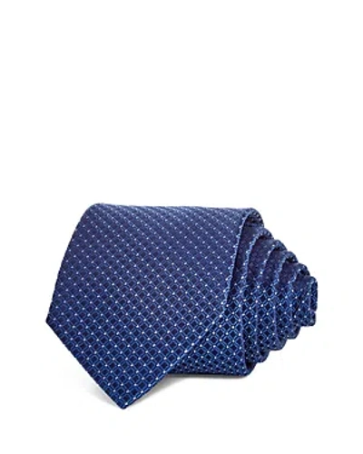 The Men's Store At Bloomingdale's Micro Check Grid Silk Classic Tie - 100% Exclusive In Blue