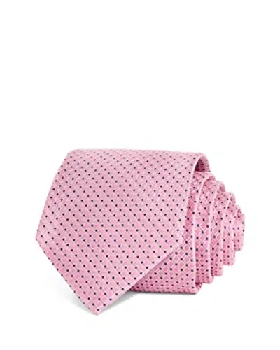 The Men's Store At Bloomingdale's Micro Check Grid Silk Classic Tie - 100% Exclusive In Pink