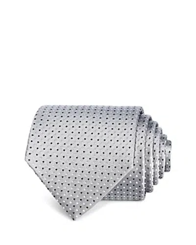 The Men's Store At Bloomingdale's Micro Dot Classic Tie 100% Exclusive In Silver