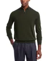 The Men's Store At Bloomingdale's Quarter-zip Merino Sweater - Exclusive In Forest Night