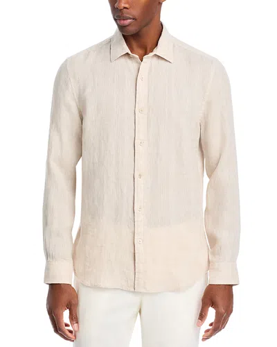 The Men's Store At Bloomingdale's Tonal Stitch Standard Fit Linen Shirt - Exclusive In Rainy Day