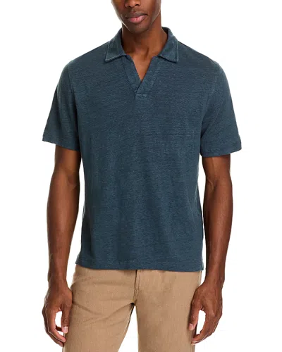 The Men's Store At Bloomingdale's Johnny Collar Linen Polo - Exclusive In Dark Slate