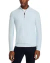 The Men's Store At Bloomingdale's Birdseye Knit Quarter Zip Sweater - Exclusive In Ballad Blue/ Oatmeal