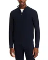 The Men's Store At Bloomingdale's Birdseye Knit Quarter Zip Sweater - Exclusive In True Navy/ Heather Gray