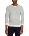 The Men's Store At Bloomingdale's Cotton Cashmere Striped Crewneck Sweater - Exclusive In Cannoli/navy Stripe