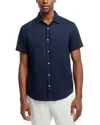 The Men's Store At Bloomingdale's Short Sleeve Linen Shirt In True Navy - Exclusive In True Navy