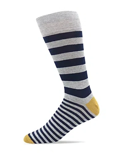 The Men's Store At Bloomingdale's Striped Crew Socks - 100% Exclusive In Medium Grey