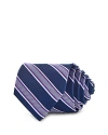 The Men's Store At Bloomingdale's Striped Silk Classic Tie - 100% Exclusive In Navy/purple