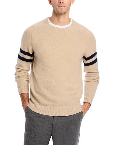 The Men's Store At Bloomingdale's Striped Sleeves Sweater In Oatmeal