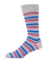The Men's Store At Bloomingdale's Striped Socks - Exclusive In Medium Grey