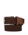 The Men's Store At Bloomingdale's Woven Leather Stretch Belt - Exclusive In Brown