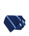 The Men's Store At Bloomingdale's Woven Striped Classic Tie 100% Exclusive In Navy/blue