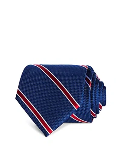 The Men's Store At Bloomingdale's Woven Striped Classic Tie 100% Exclusive In Navy/red