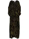Themis Z Andromeda Devore Gown In Black
