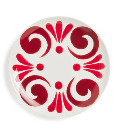 Themis Z Porcelain Kallos Salad Plate In Red