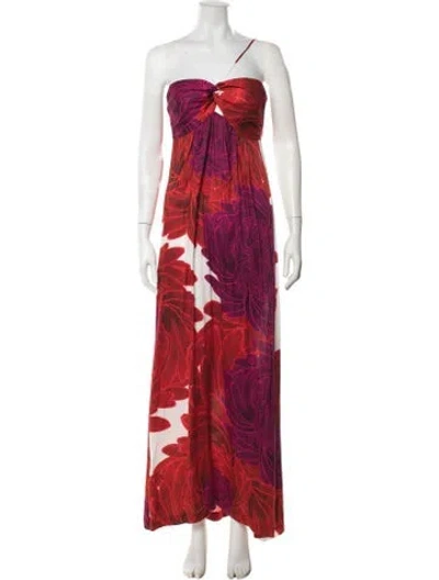 Pre-owned Themis Z Silk Long Dress W/ Tags In Multicolor