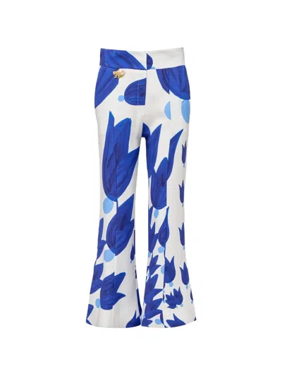 Themis Z Theano Sabra Floral-print Flared Trousers In Multi