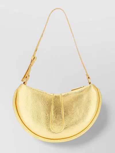 Themoirè Adjustable Strap Bow Detail Shoulder Bag In Yellow