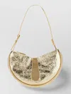 Themoirè Adjustable Strap Half-moon Shoulder Bag
