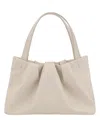 Themoirè Athena Shoulder Bag In Vegan Leather In White